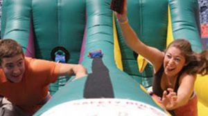 Bungee Run - Race down this two way inflatable alone or against a friend. There's just one catch; you have a bungee cord attached to your waist.