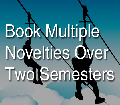 book multiple novelties over two semester