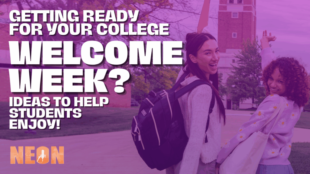 blog title image for welcome week ideas