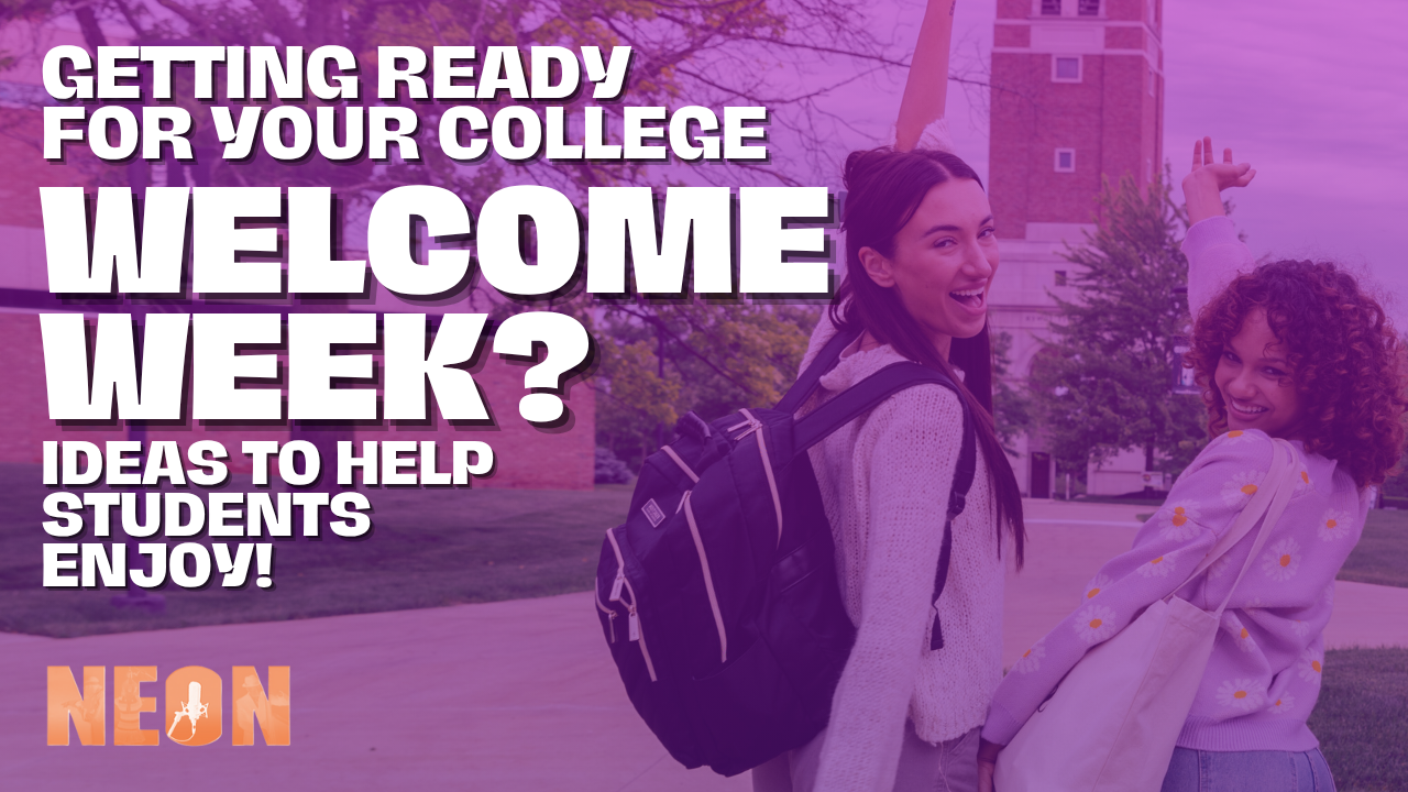 blog title image for welcome week ideas