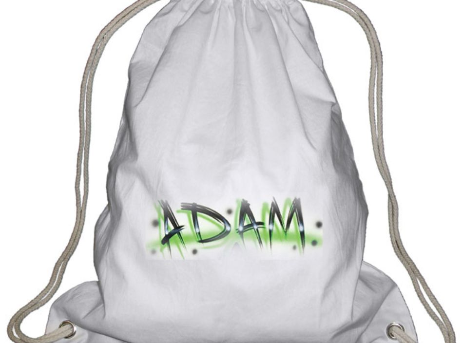airbrushed drawstring bag